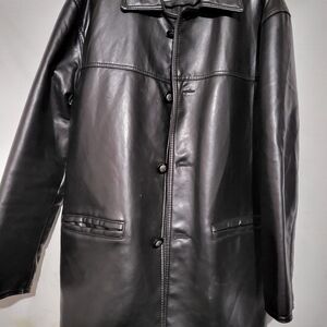 Armani Collezioni Black Leather Jacket